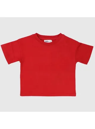 Plain Red Short-Sleeved T-Shirt 