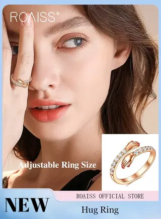 Adjustable Hug Ring Minimalist Modern Design Stylish and Trendy Couple's Matching Ring Unisex Design Adjustable Opening for Comfortable Fit Perfect Gift Idea 