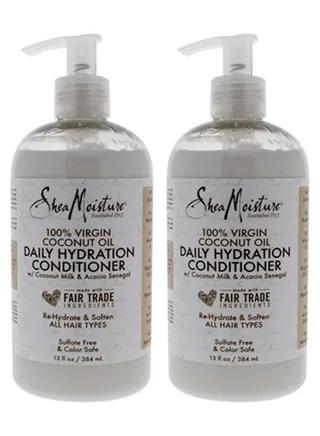 Shea Moisture 100% Virgin Coconut Oil Conditioner, 13 oz (384 ml) (Pack of 2) 