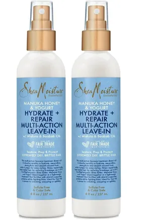 Shea Moisture Manuka Honey & Yogurt Multi-Purpose Treatment Conditioner - Hydrate & Repair, Shea Moisture & Curl Hair Products, 8 oz (Pack of 2) 