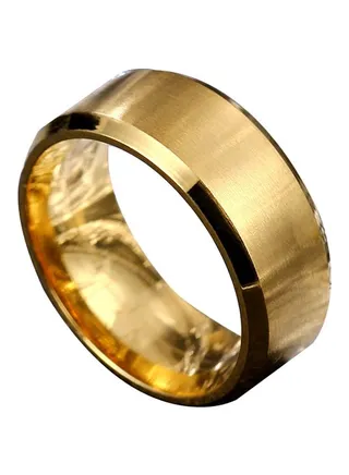 Double Bevel 316 Titanium Steel Ring 