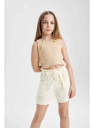 Girl Slim Fit Sleeveless Knitted Top 