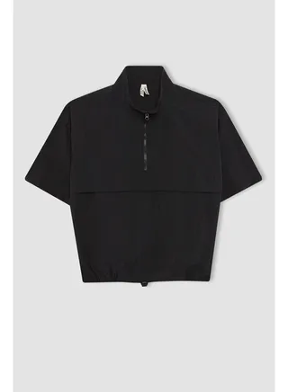 Girl Cropped Fit Woven Short Sleeve Blouse 
