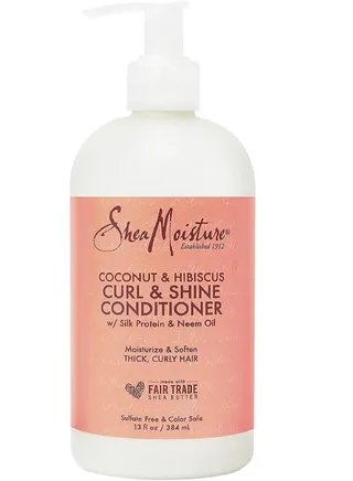 Curl & Shine Coconut & Hibiscus Conditioner 384ml by Shea Moisture 