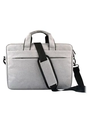 Handheld Bag With Shoulder Strap For 15.6-Inch Laptop Grey 