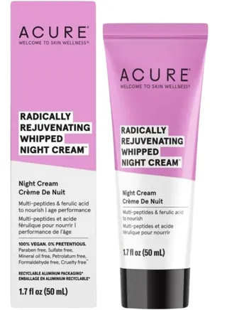 Accor Radically Renewing Night Cream | 100% vegetarian | Provides anti-aging support Multi-peptides, ferulic acid and vitamin C - moisturizes and rejuvenates | 1.7 fl oz, by Acure 