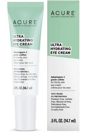 Acure Ultra-Moisturizing Rejuvenating Eye Cream, 100% vegan, deeply moisturizes the skin with conditioners and green coffee | 0.5 fluid ounce 