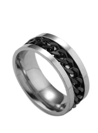 Chain Design Ring For Unisex 