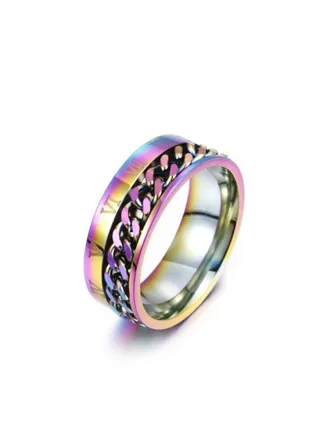 Unisex Roman Numeral Design Ring 