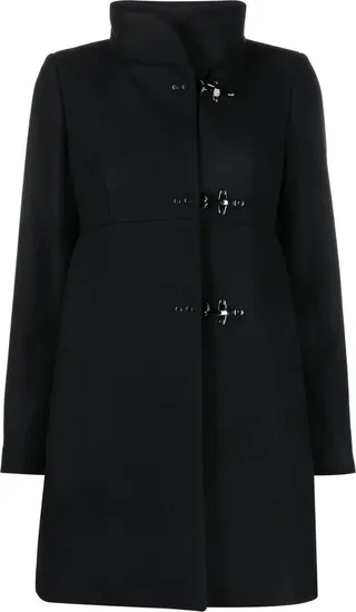Black Soft Wool-blend Coat