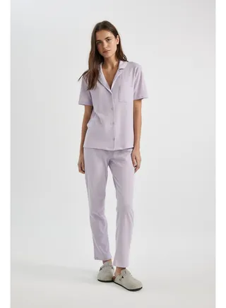 Woman Regular Fit Homewear Knitted Bottoms 