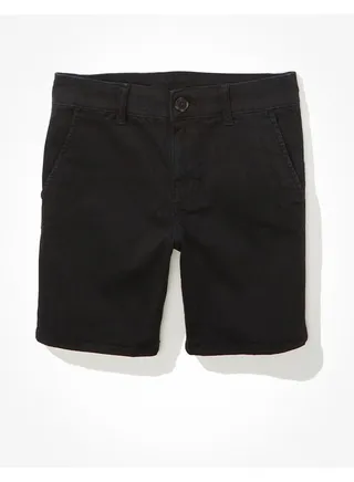 AE Stretch Low-Rise Khaki Bermuda Short 