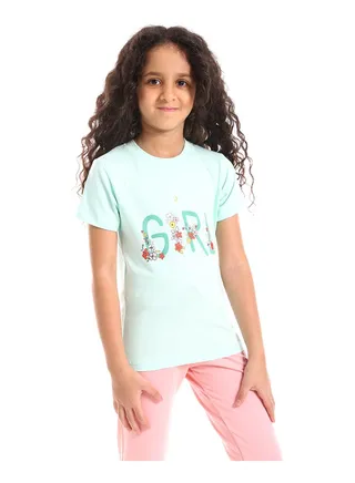 Girls Cotton Printed T-Shirt 