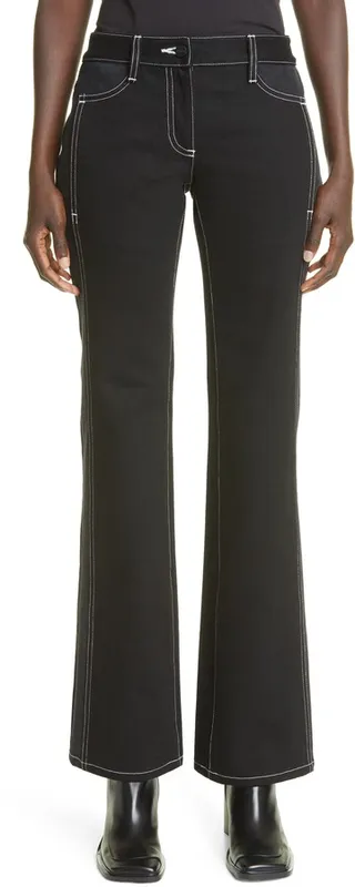 Spliced Low Rise Bootcut Jeans