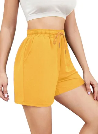 Shorts With Pocket - High Waist Sports Short For Women 