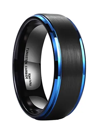 Tungsten Carbide Plated Wedding Ring 