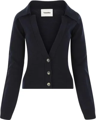 V-neck Buttoned Cardigan