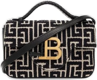 Balmain B Buzz Mini Monogram Jacquard Shoulder Bag