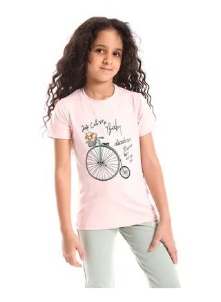Girls Cotton Printed T-Shirt 