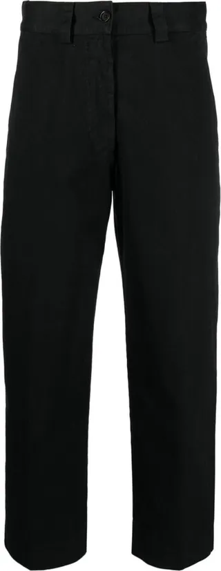 Wide-Leg Cropped Trousers
