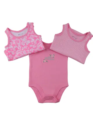 Baby Girls- Jumpsuit Set 3 pcs 