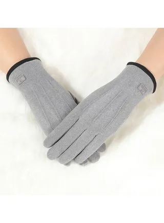 Women's Warm Plush Windproof And Cold Proof Lovely Gloves 