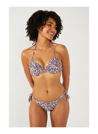 Multi-Ditsy Tie Side Pant 