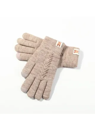 Women's Warm Plush Windproof And Cold Proof Lovely Gloves 