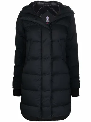 Logo-Patch Feather-Down Padded Coat