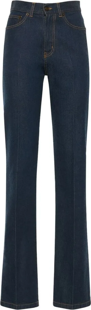 High waist cotton denim jeans