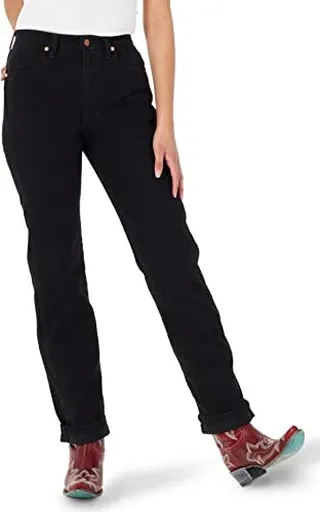 Wrangler Women's Cowboy Cut High Rise Slim Fit Tapered Leg Jean