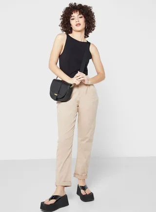 High Waist Chino Pants 