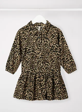 Kids/Teen Animal Print Peplum Dress Multicolour 
