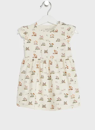 Infant Leaf Print Dress 