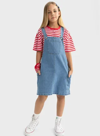 Kids Stripe Midi Dress 