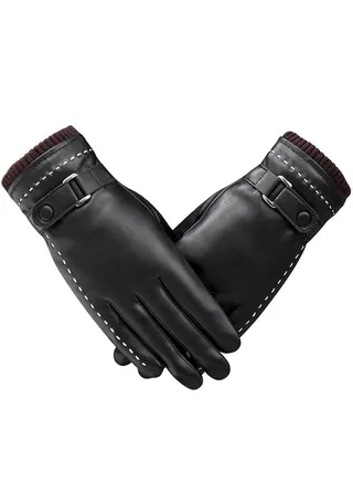 Driving Women's Luxurious PU Leather Winter Autumn Driving Keep Warm Gloves CashmerePopular 
