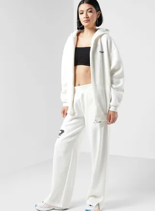 Space Printed Wide Leg Joggers