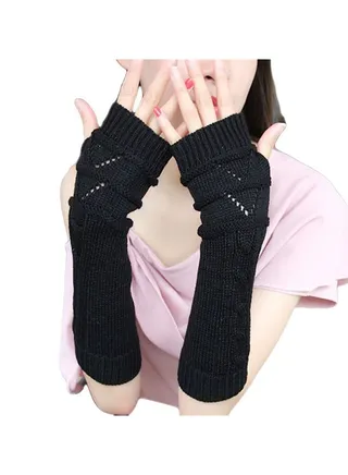Fingerless Cotton Polyester Gloves Sleeves 