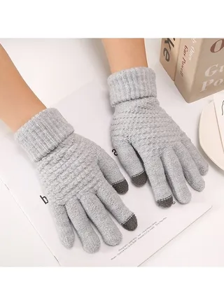 Solid Knit Gloves 
