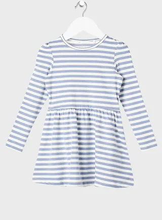 Kids Stripe Print Dress 