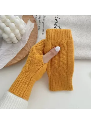 Fingerless Cotton Polyester Gloves Sleeves 