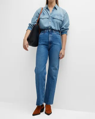 Jey High Rise Straight Jeans