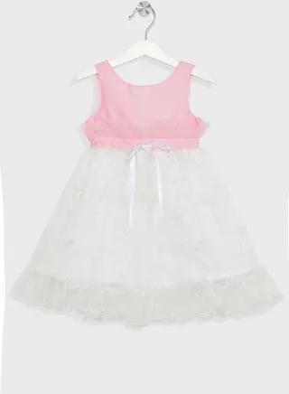 Girls Lace Detail Tulle Evening Dress 