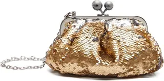 Max Mara Weekend Pasticcino Egadi Small Gold Clutch