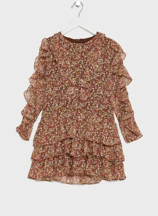 Kids Floral Ra Ra Dress 