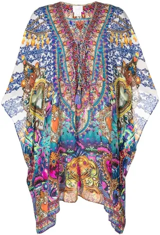 Lucky Charms lace-up kaftan dress
