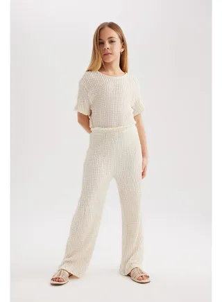 Girl Regular Fit Short Sleeve Jump Suit 