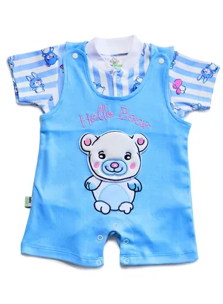 Mushroom Baby printed jumpsuit Blue 