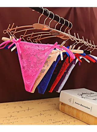 Spring Flowers Lace Mix Gthong Set 6 Pieces 