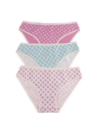 MILK® Essences Women Bikini Underwear Bundle of 3 Mix Colored Bikinis 